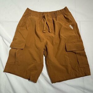 Original Weatherproof Vintage Boys Cargo Drawstring Shorts - Brown Sz M